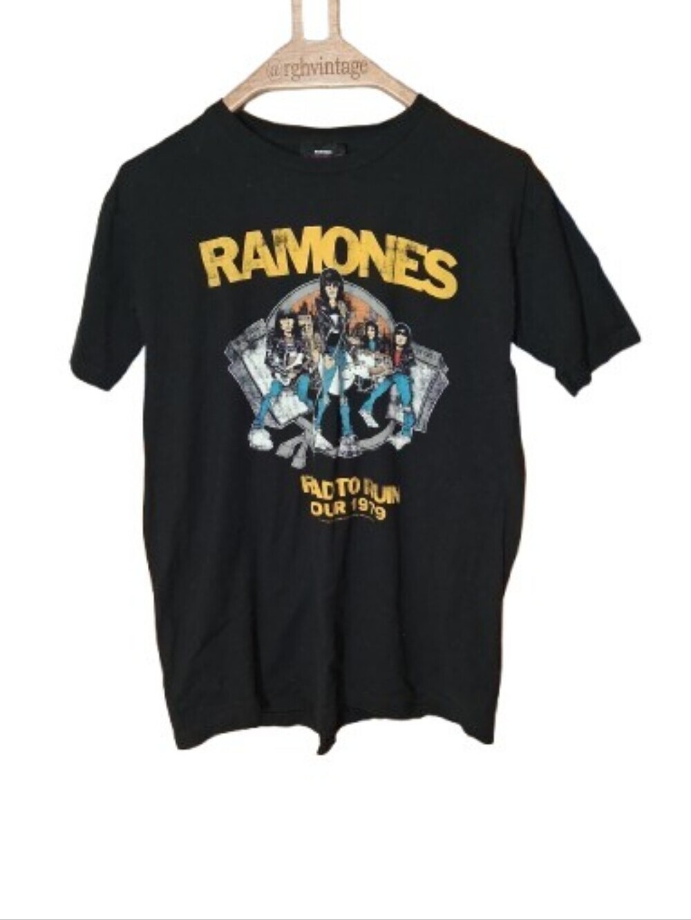 Ramones Road To Ruin Concert T-shirt Punk L Black